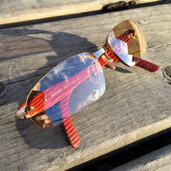 Vintage Versace Rimless Sunglasses - Picture 4 of 16